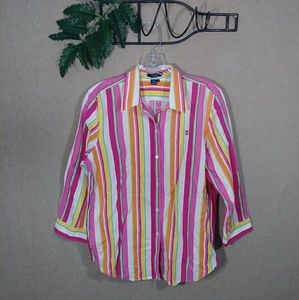 Chaps button down shirt linen large
